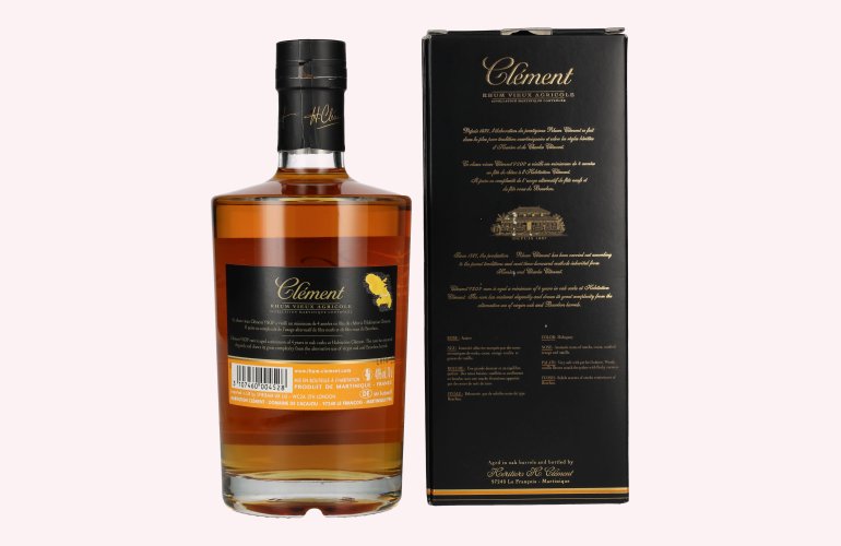 Clément Rhum Vieux Agricole V.S.O.P. VIEILLI EN FÛTS DE CHÊNE 40% Vol. 0,7l in Giftbox