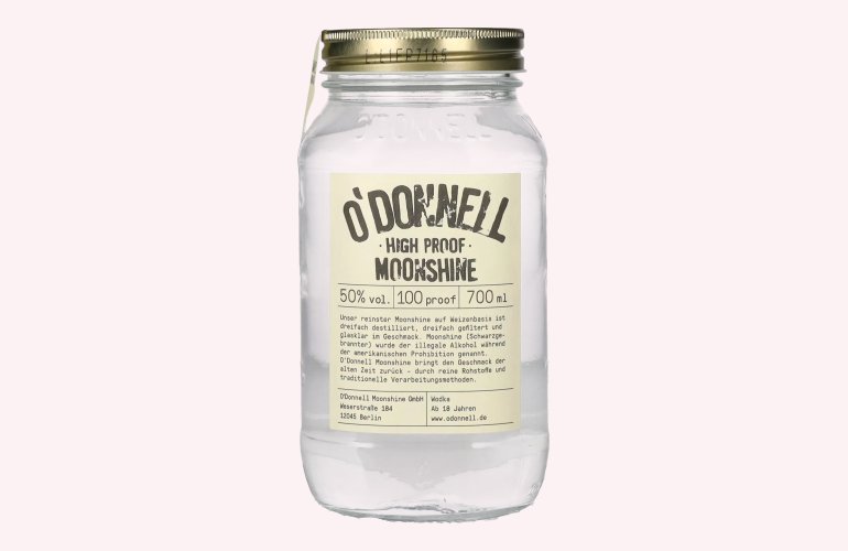 O'Donnell Moonshine HIGH PROOF 50% Vol. 0,7l