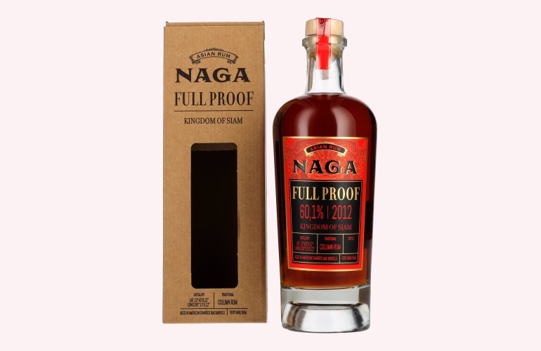 Naga Full Proof Asian Rum KINGDOM OF SIAM 2012 60,1% Vol. 0,7l en boîte cadeau