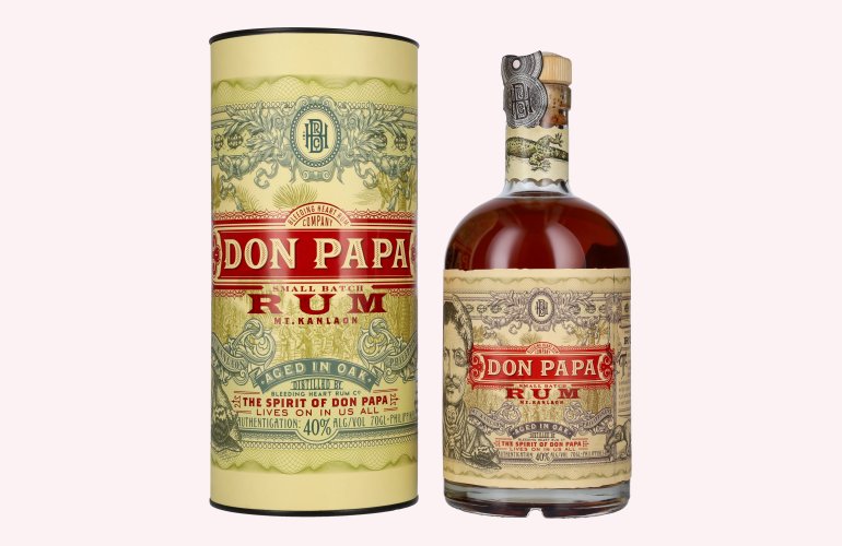 Don Papa 7 Years Old Small Batch Rum - Old Edition 40% Vol. 0,7l in Giftbox