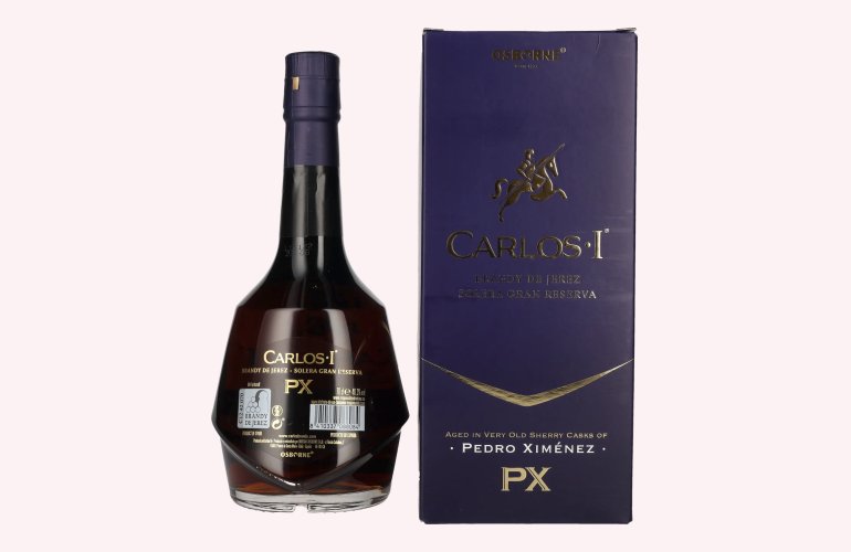 Carlos I Solera Gran Reserva PEDRO XIMÉNEZ Brandy de Jerez 40,3% Vol. 0,7l in geschenkverpakking