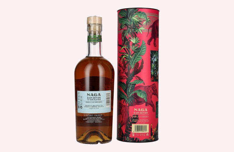 Naga 10 Years Old Indochinese Rum SIAM EDITION 40% Vol. 0,7l en boîte cadeau