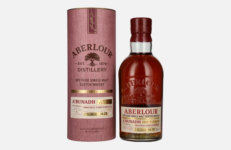 Aberlour A'BUNADH Original Cask Strength Sherry Cask Collection Limited Edition 1 56,2% Vol. 0,7l en boîte cadeau