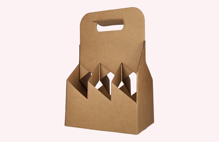 Tragekarton Bier Kraftpapier pour Bouteilles 6er 195x130x290 mm