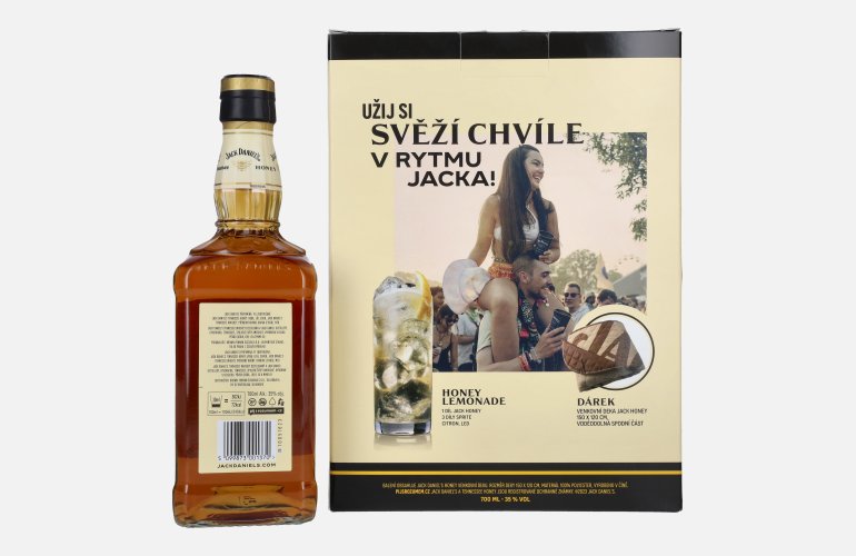 Jack Daniel's Tennessee HONEY 35% Vol. 0,7l en boîte cadeau avec Party Blanket