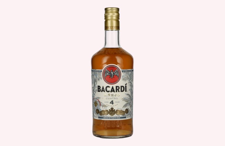 Bacardi 4 Years Old AÑEJO CUATRO Gold Rum 40% Vol. 0,7l