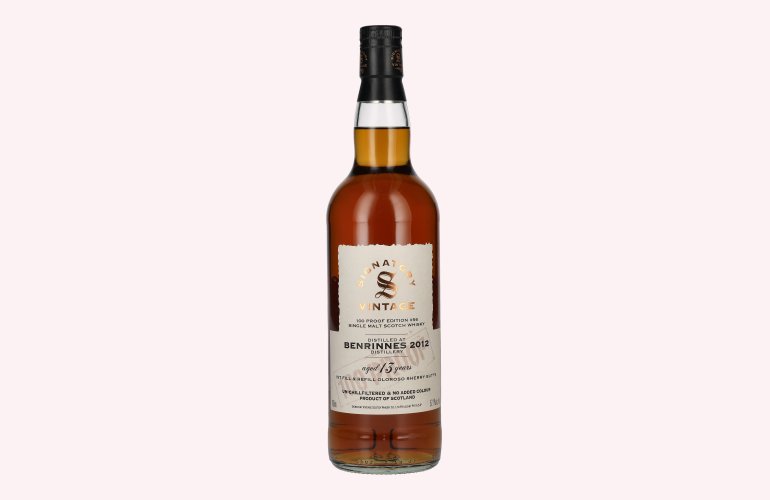 Signatory Vintage 100 Proof Edition BENRINNES 13 Years Old Single Malt #56 2012 57,1% Vol. 0,7l