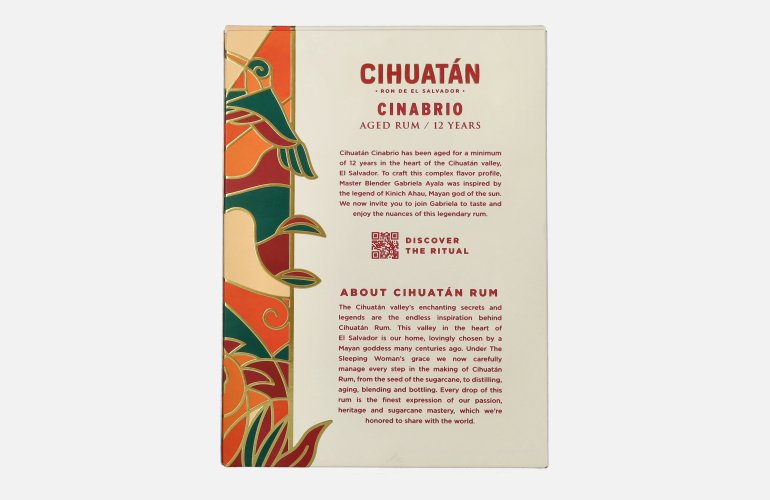 Cihuatán 12 Years CINABRIO Rum El Salvador 40% Vol. 0,7l in Geschenkbox mit 2 Gläsern
