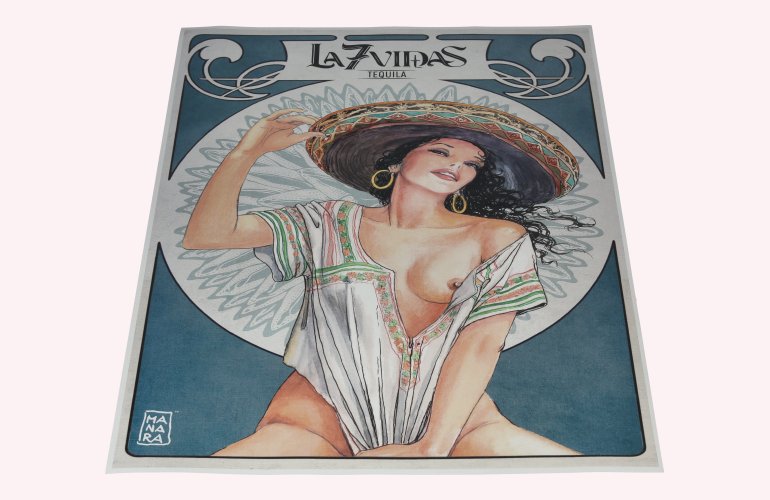 La7Vidas Tequila Poster 48x33 cm