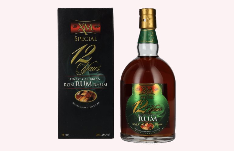 XM SPECIAL 12 Years Old Finest Caribbean Rum 40% Vol. 0,7l in Geschenkbox