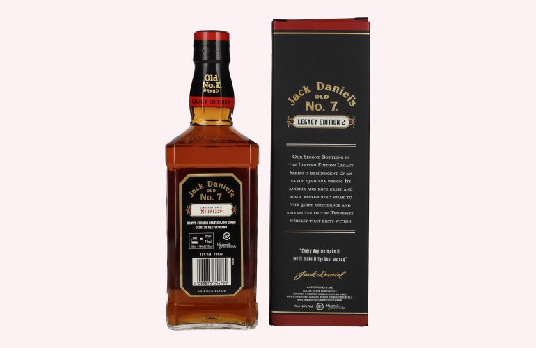 Jack Daniel's Sour Mash Tennessee Whiskey LEGACY EDITION No. 2 - BLACK DESIGN 43% Vol. 0,7l in Geschenkbox