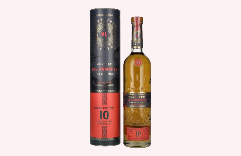 Villa Lobos Tequila LOS HOMBRES 10 Años Extra Añejo Edición Limitada 40% Vol. 0,7l in geschenkverpakking