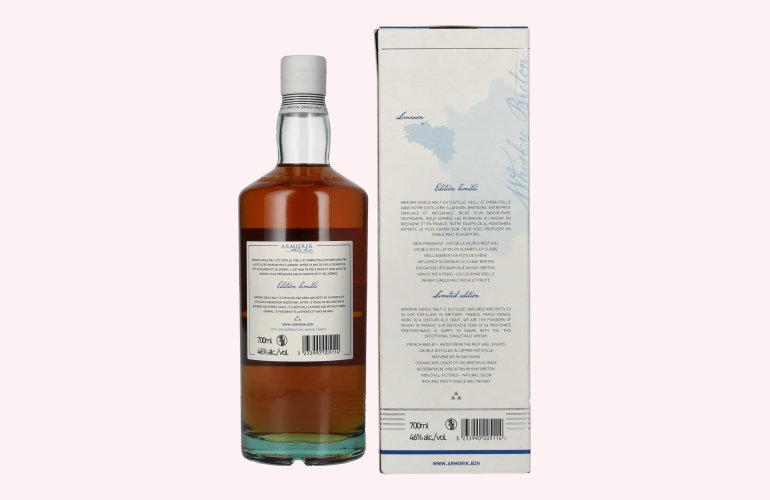 Armorik 10 Ans Whisky Breton Single Malt Edition Limitée 2023 46% Vol. 0,7l en boîte cadeau