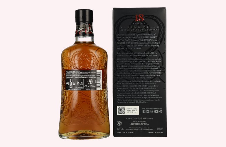 Highland Park 18 Years Old VIKING Travel Single Malt Scotch Whisky 43% Vol. 0,7l in Giftbox