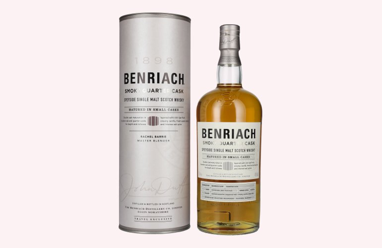 The BenRiach SMOKY QUARTER CASKS Single Malt Scotch Whisky 46% Vol. 1l in geschenkverpakking