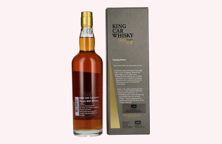 Kavalan KING CAR CONDUCTOR Single Malt Whisky 46% Vol. 0,7l in geschenkverpakking