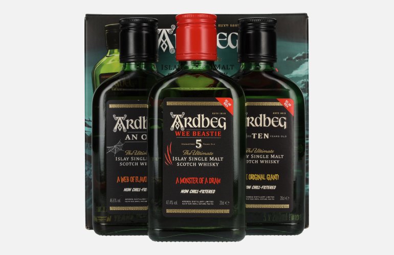 Ardbeg The Three MONSTERS OF SMOKE 46,7% Vol. 3x0,2l en boîte cadeau