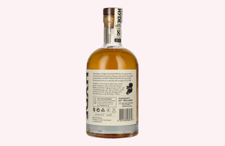 Hyde 8 Years Old CASK STRENGTH Single Grain Irish Whiskey Limited Edition 59% Vol. 0,7l