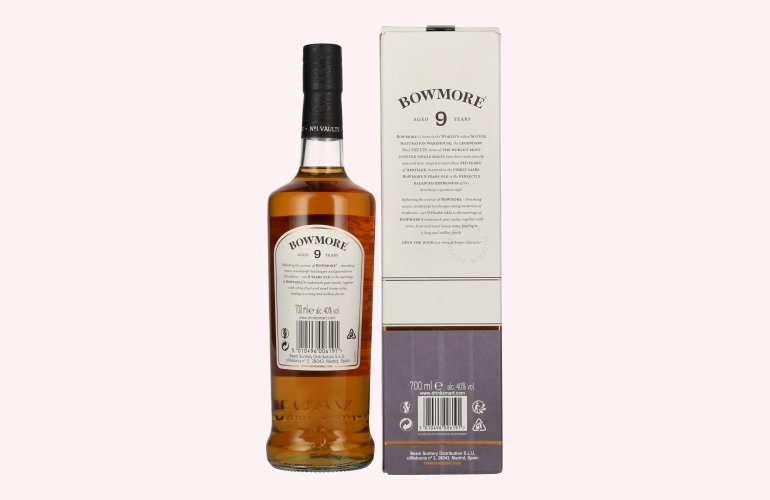 Bowmore 9 Years Old Islay Single Malt Scotch Whisky 40% Vol. 0,7l in Giftbox