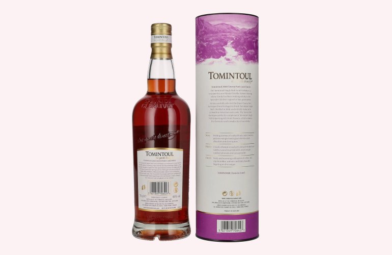 Tomintoul 15 Years Old TAWNY PORT CASKS Finish 2008 46% Vol. 0,7l en boîte cadeau