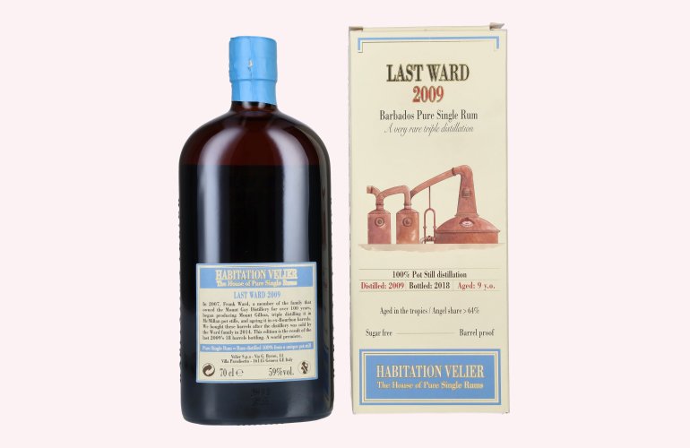 Habitation Velier LAST WARD Barbados Pure Single Rum 2009 59% Vol. 0,7l en boîte cadeau