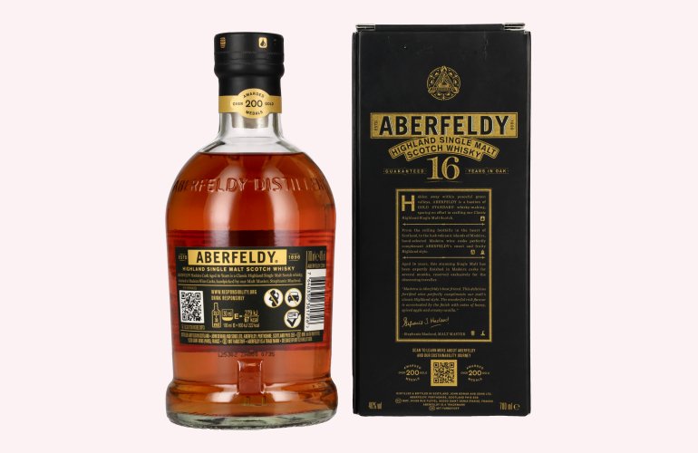 Aberfeldy 16 Years Old Highland Single Malt MADEIRA CASK FINISH 40% Vol. 0,7l in geschenkverpakking