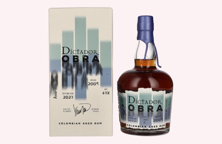 Dictador OBRA VINTAGE 18 Years Old AMERICAN OAK CASK Rum 2005 41% Vol. 0,7l in Geschenkbox