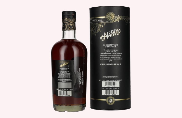 Auténtico Nativo 20 Years Old Special Reserve Rum 40% Vol. 0,7l in Giftbox