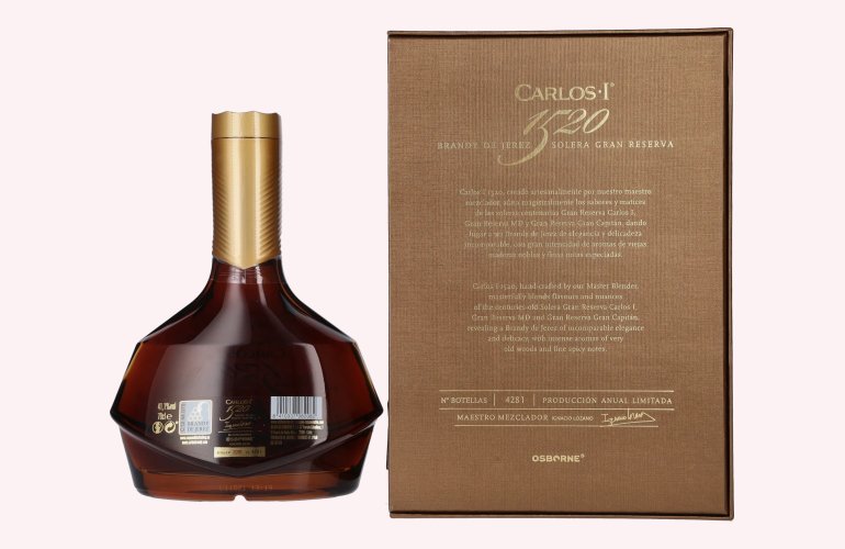 Carlos I 1520 Brandy de Jerez Solera Gran Reserva 41,1% Vol. 0,7l in Giftbox