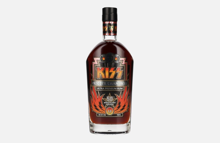 Kiss 14 Years Old Hotter than Hell Ultra Premium Rum 50th Anniversary Edition 45% Vol. 0,7l