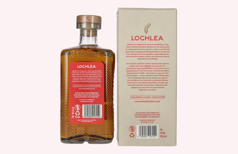 Lochlea HARVEST EDITION Second Crop Single Malt Scotch Whisky 46% Vol. 0,7l en boîte cadeau