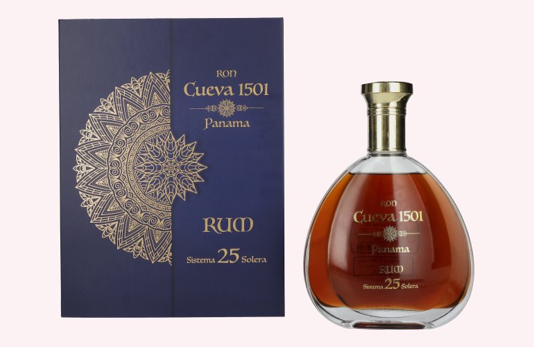 Ron Cueva 1501 Sistema 25 Solera Panama Rum 40% Vol. 0,7l in geschenkverpakking