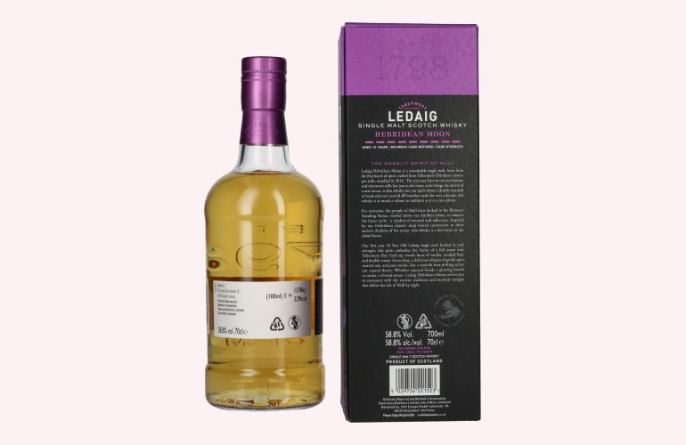 Ledaig 10 Years Old HEBRIDEAN MOON Single Malt Limited Edition 58,8% Vol. 0,7l en boîte cadeau