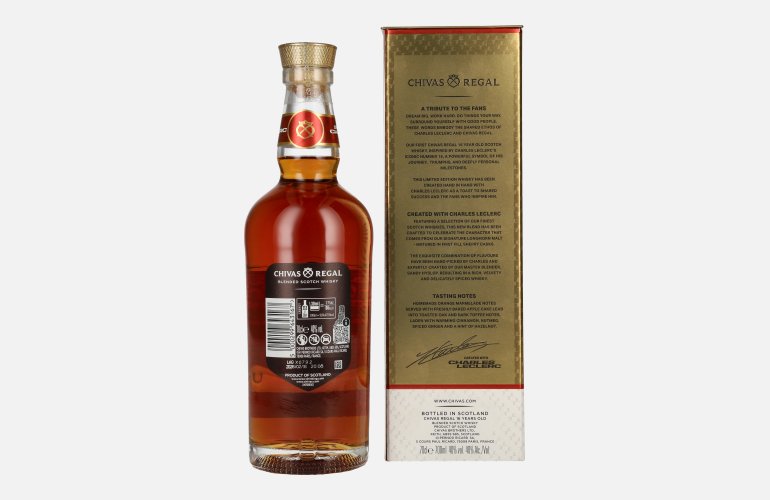 Chivas Regal 16 Years Old CHARLES LECLERC Blended Scotch Whisky Limited Edition 40% Vol. 0,7l in geschenkverpakking