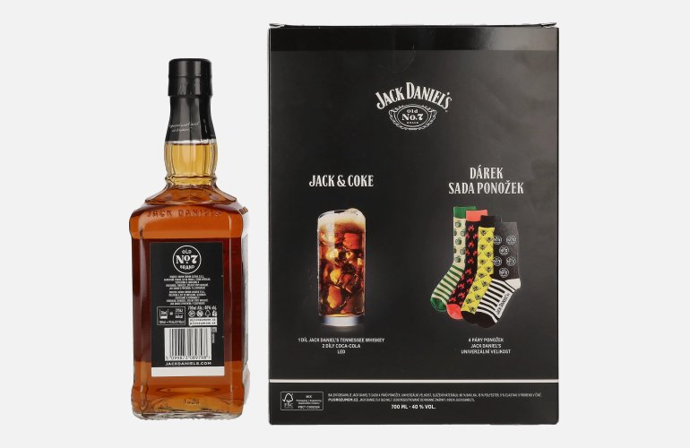 Jack Daniel's Tennessee Whiskey 40% Vol. 0,7l avec Socken