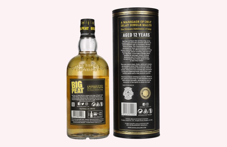 Douglas Laing BIG PEAT 12 Years Old Islay Blended Malt 46% Vol. 0,7l in geschenkverpakking
