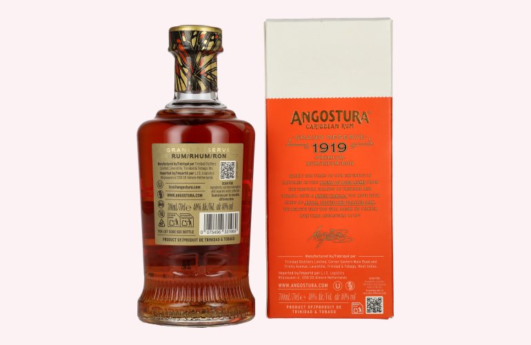 Angostura 1919 Grand Reserve Premium Gold Rum 40% Vol. 0,7l in geschenkverpakking