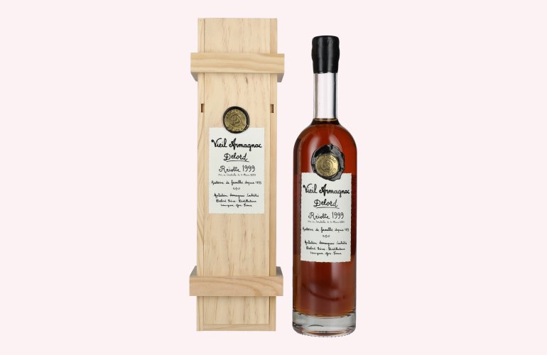 Vieil Armagnac Delord Vintage Récolte 1999 40% Vol. 0,7l in Holzkiste
