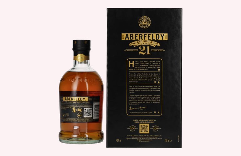 Aberfeldy 21 Years Old Highland Single Malt MADEIRA CASK FINISH 40% Vol. 0,7l in Geschenkbox