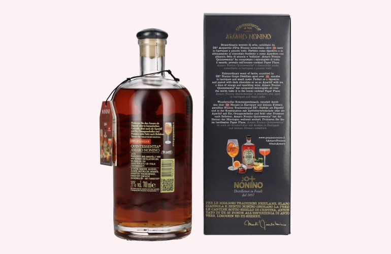 Amaro Nonino Quintessentia Di Erbe Liquore 35% Vol. 0,7l en boîte cadeau