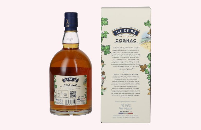 Camus ILE DE RÉ Fine Island Cognac 40% Vol. 0,7l in Geschenkbox