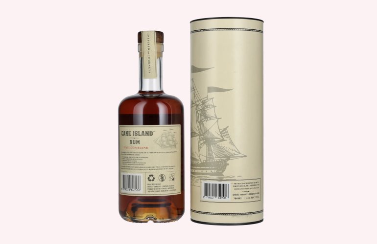 Cane Island FIVE ICON BLEND Island Rum 44% Vol. 0,7l in geschenkverpakking