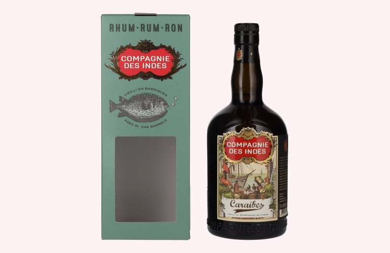 Compagnie des Indes CARAÏBES Rum Oak Barrels 40% Vol. 0,7l in Giftbox