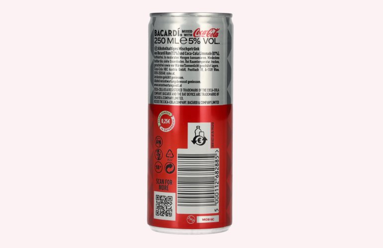 Bacardi Rum & Coca-Cola 5% Vol. 0,25l Dose Pfand
