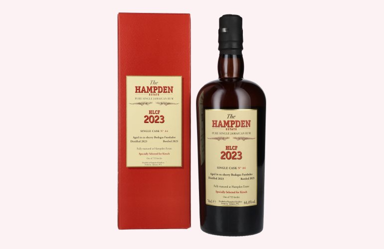 Hampden HLCF Sherry Bodegas Fundador Pure Single Cask Jamaican Rum 2023 64,4% Vol. 0,7l in Giftbox