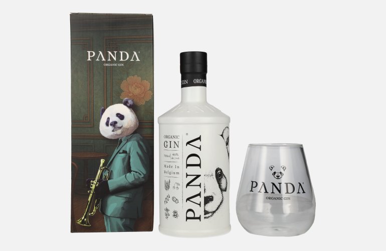 PANDA Organic Gin 40% Vol. 0,7l in Giftbox with glass