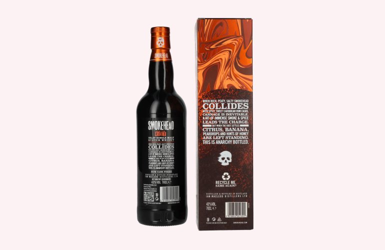 Smokehead RUM RIOT Islay Single Malt Scotch Whisky 43% Vol. 0,7l in Giftbox