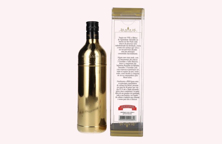 Velho Barreiro OURO Cachaça 39% Vol. 0,7l in Giftbox