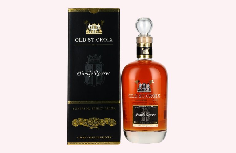 Old St. Croix A.H. Riise FAMILY RESERVE Superior Spirit Drink 42% Vol. 0,7l en boîte cadeau