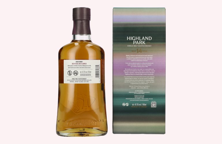 Highland Park 14 Years Old LAND OF ORKNEY Single Malt Scotch Whisky 42,3% Vol. 0,7l en boîte cadeau
